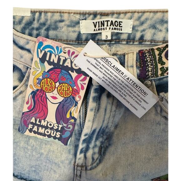 Almost Famous Colorful Patchwork Flare Jeans - Picture 5 of 6